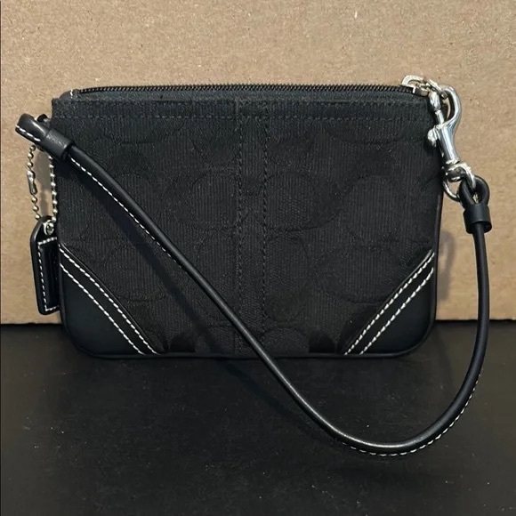 Coach Accessories - Coach Black Wristlet with Tag Detail